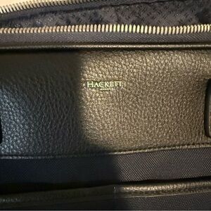 Hackett New With Tag Black Leather Men's Bag